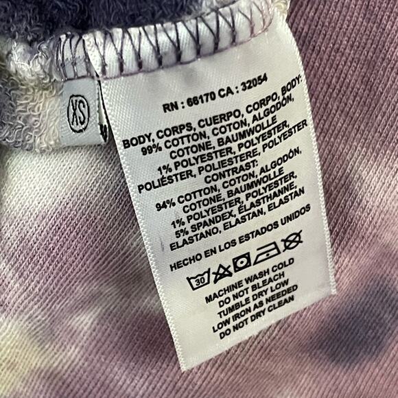 Anthropologie T.la Tie Dye Flutter Sleeve Top In Purple Motif Size‎ XS NWT - Picture 6 of 8